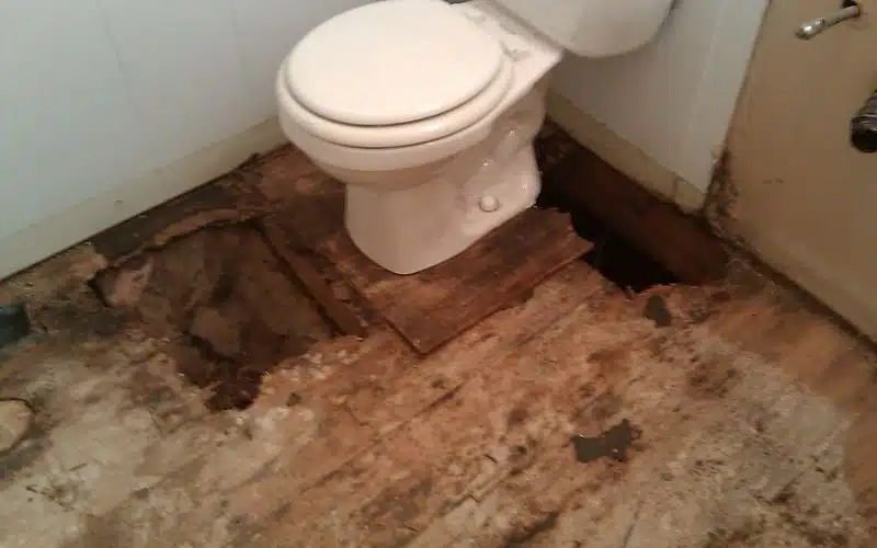 Bathroom Floor Water Damage - Nailed It Builders