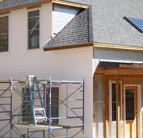 House,Remodeling,With,New,Siding,And,New,Porch,And,Door